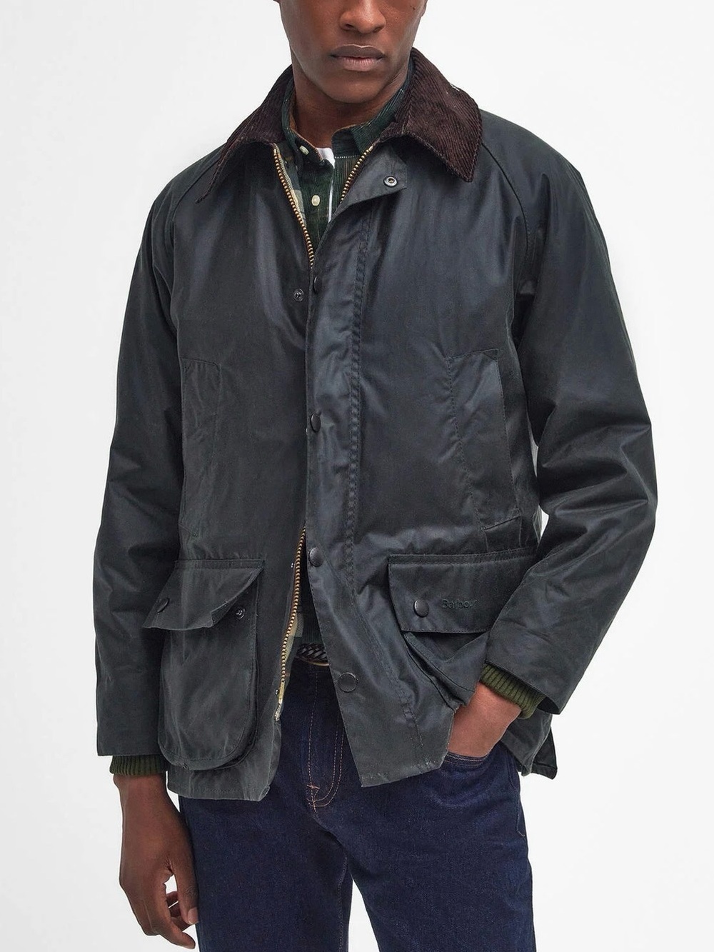 NWT Barbour Bedale Waxed Jacket in Sage Size 40 (L) Very Dark Green Regular Fit